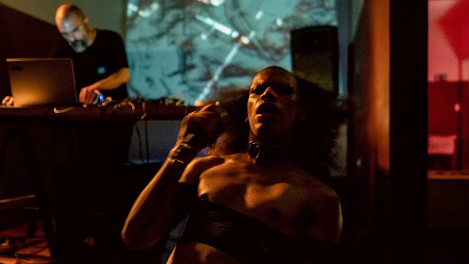 Pedro Galiza em performance